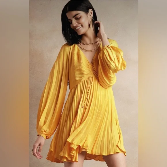 BANANA REPUBLIC Radiant Pleated Mini Dress